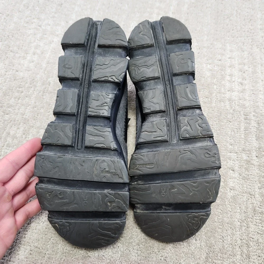 On Cloud Cloudaway Shoes Men 9.5 Black Gray Running Athletic 4999134 Waterproof‎